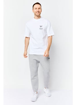 Reebok Men Sportswear Fit Short Sleeves Outdoor T-Shirt, White  - Image 3