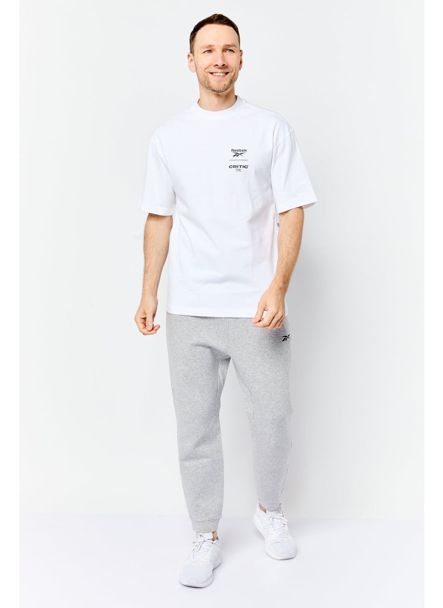 Reebok Men Sportswear Fit Short Sleeves Outdoor T-Shirt, White  - Image 3