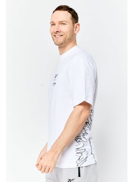 Reebok Men Sportswear Fit Short Sleeves Outdoor T-Shirt, White  - Image 4