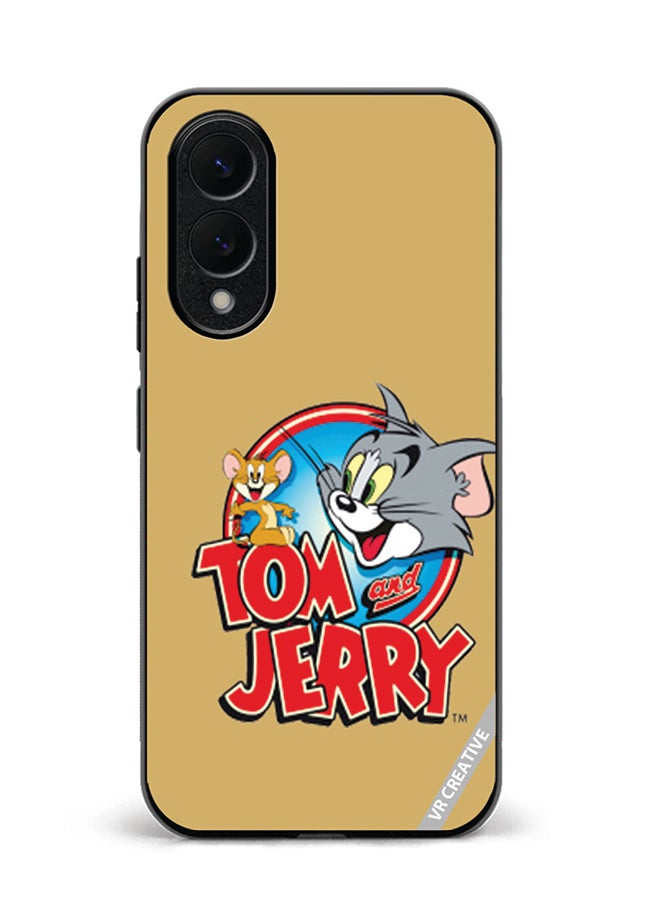 VR CREATIVE Protective Case Cover For Samsung Galaxy S25 Edge Tom And Jerry Design Multicolour