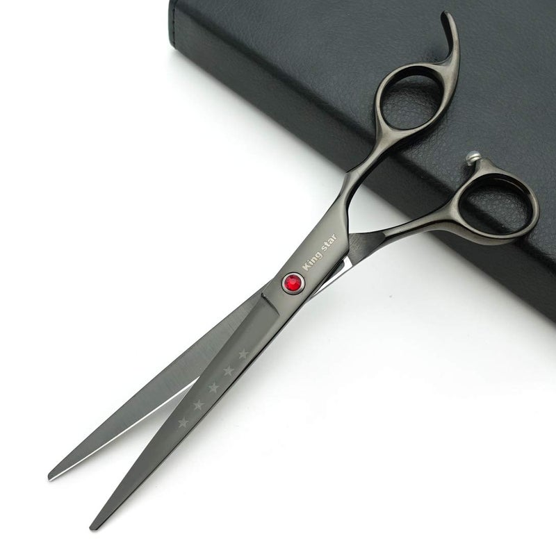Kingstar 7.0in Professional Pet Grooming Scissors Set,Straight & Thinning & Curved Scissors 3pcs Set with Comb for Dog Grooming,A419 (Black-Grey) - Image 4