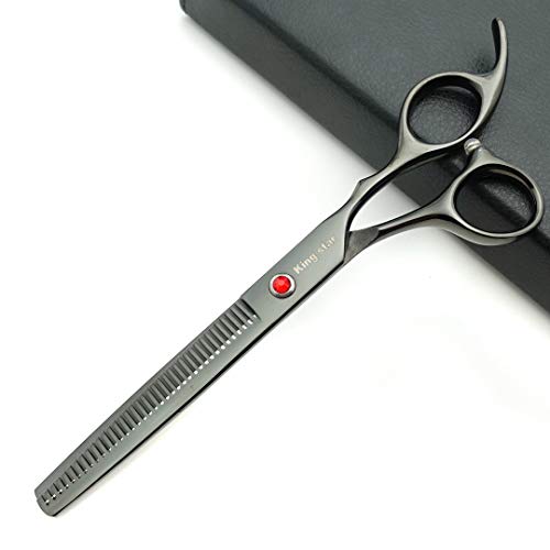 Kingstar 7.0in Professional Pet Grooming Scissors Set,Straight & Thinning & Curved Scissors 3pcs Set with Comb for Dog Grooming,A419 (Black-Grey) - Image 5