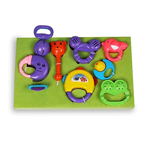 Toy Zone Toyzone Baby Rattles | Colorful Rattles for Little Babies | Cute Toys for Toddlers |Sound Toy | Attractive Rattle for New Born (Toyzone 9 Pcs. Baby Rattles-12573) - Image 3