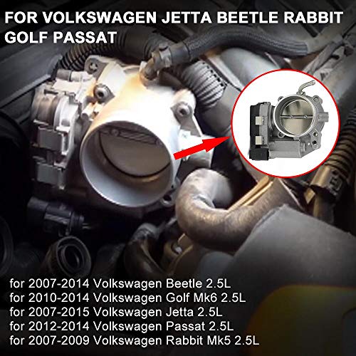 Surwit 07K133062A Throttle Body for VW Volkswagen Jetta Beetle Rabbit Golf Passat Model 2.5L - Part# 07K 133 062 A - Image 2