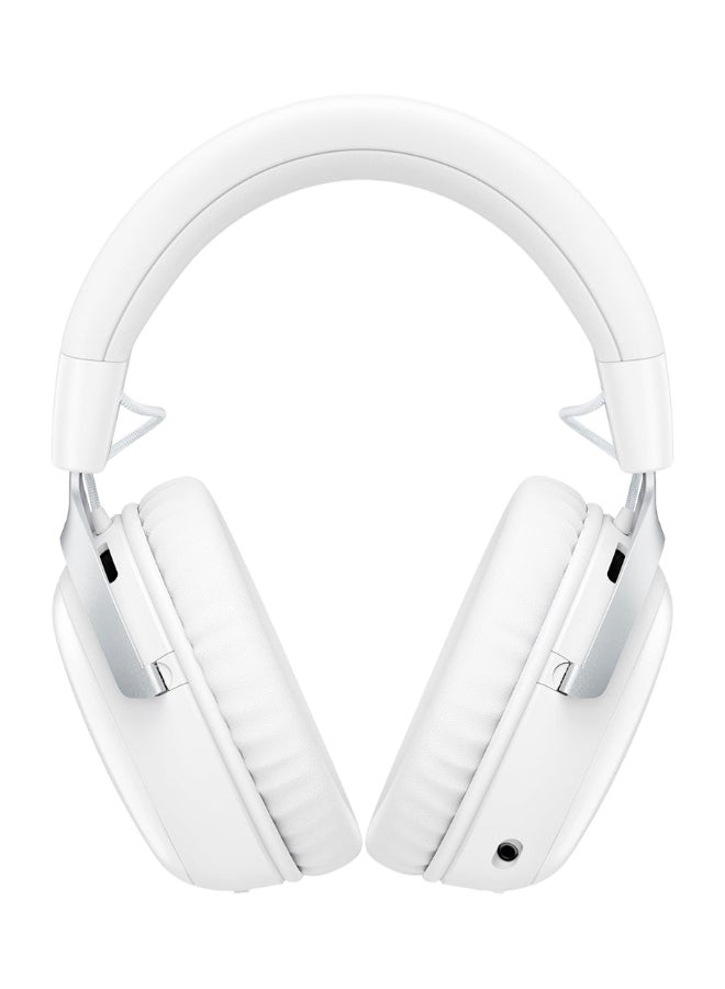 HYPERX Cloud III S – Wireless Gaming Headset for Multi-Platform, 2.4GHz, Bluetooth, Battery Life up to 120 Hours 2.4GHz / 200 Hours Bluetooth, 53mm Angled Drivers, 10mm Detachable Mic - White - Image 3