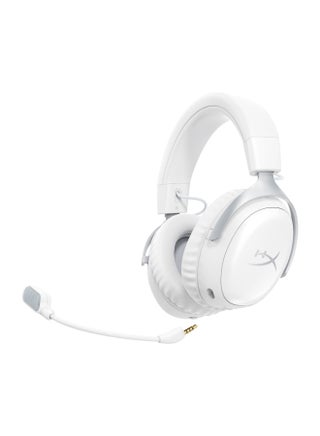 Cloud III S – Wireless Gaming Headset for Multi-Platform, 2.4GHz, Bluetooth, Battery Life up to 120 Hours 2.4GHz / 200 Hours Bluetooth, 53mm Angled Drivers, 10mm Detachable Mic - White - view 4