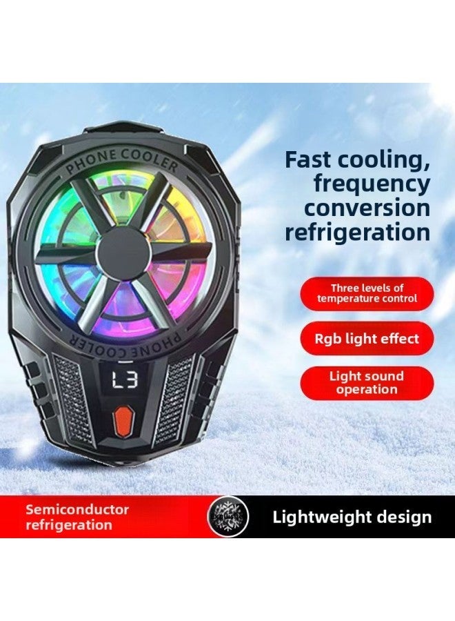 Mobile Phone Radiator Semiconductor X116 Ice Porcelain Refrigeration Cooling Adjustable Digital Display Game Live Back Clip Type-Color:X116A Heat Sink - Image 2