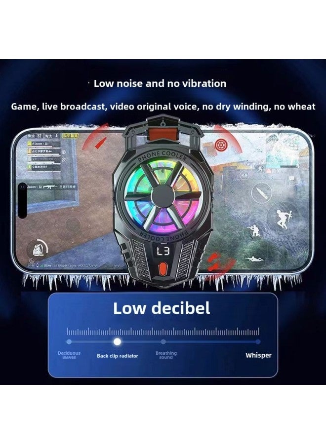 Mobile Phone Radiator Semiconductor X116 Ice Porcelain Refrigeration Cooling Adjustable Digital Display Game Live Back Clip Type-Color:X116A Heat Sink - Image 4