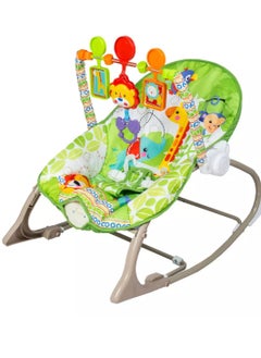 Kiko Baby Rocker and Bouncer chair with Soothing Vibrations Multi-position Recline Portable Bouncer for Baby boys girls babies with 3 Point Safety Belt & Removable Baby Toys  - Image 1