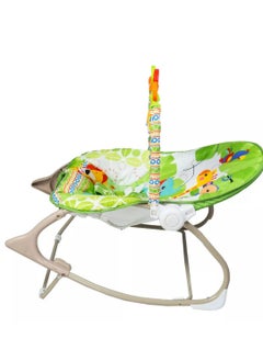 Kiko Baby Rocker and Bouncer chair with Soothing Vibrations Multi-position Recline Portable Bouncer for Baby boys girls babies with 3 Point Safety Belt & Removable Baby Toys  - Image 2
