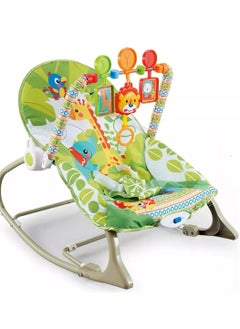 Kiko Baby Rocker and Bouncer chair with Soothing Vibrations Multi-position Recline Portable Bouncer for Baby boys girls babies with 3 Point Safety Belt & Removable Baby Toys  - Image 5