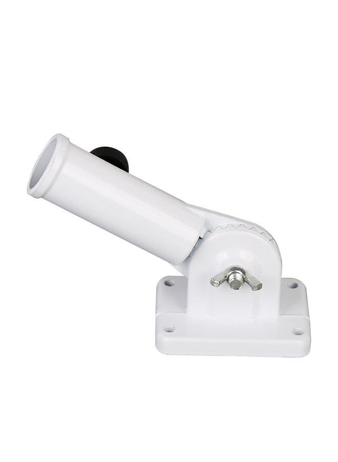 Generic 90°Adjustable Wall Flag Pole Base Flag Pole Mounting Bracket with Hardwares Aluminum Flag Holder Bracket  - Image 1