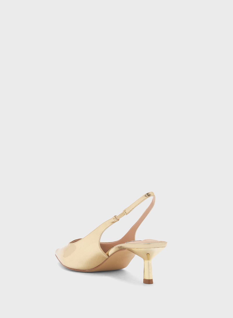 STEVE MADDEN Aliz Pointed Toe Sling Back Mid Heel Pumps  - Image 3