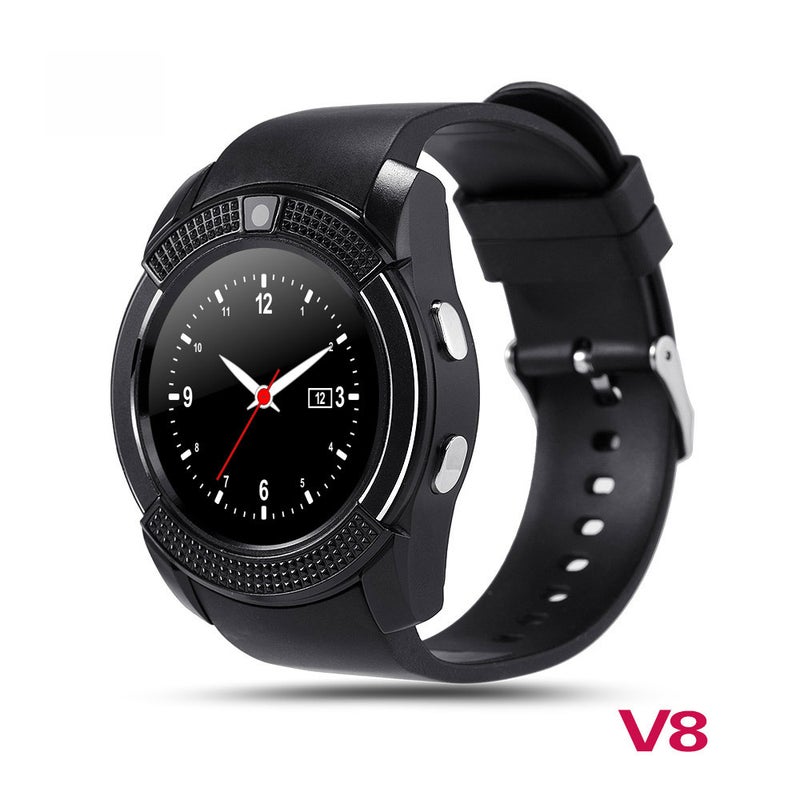 V8 Factory Smart Watch, Full Round, SIM Bluetooth Sleep PedometerForeign version White Foreign version White 