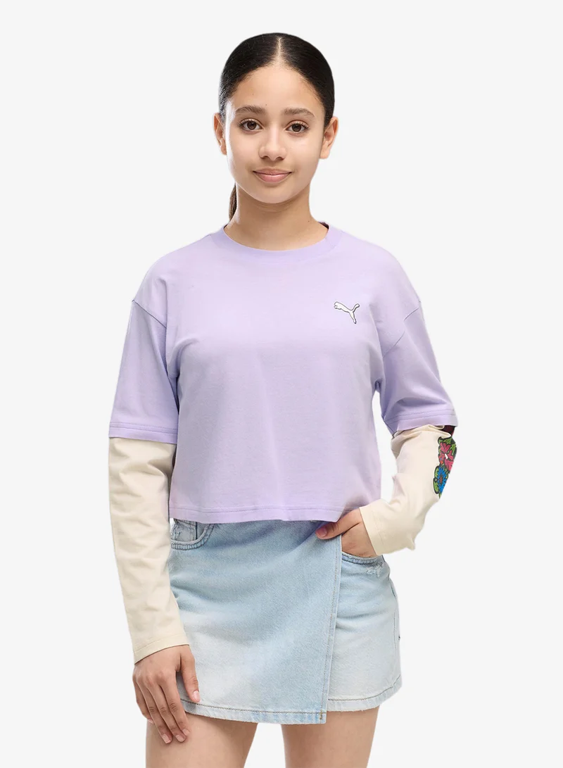 بوما تي شيرت مريح شبابي بتصميم التسعينات