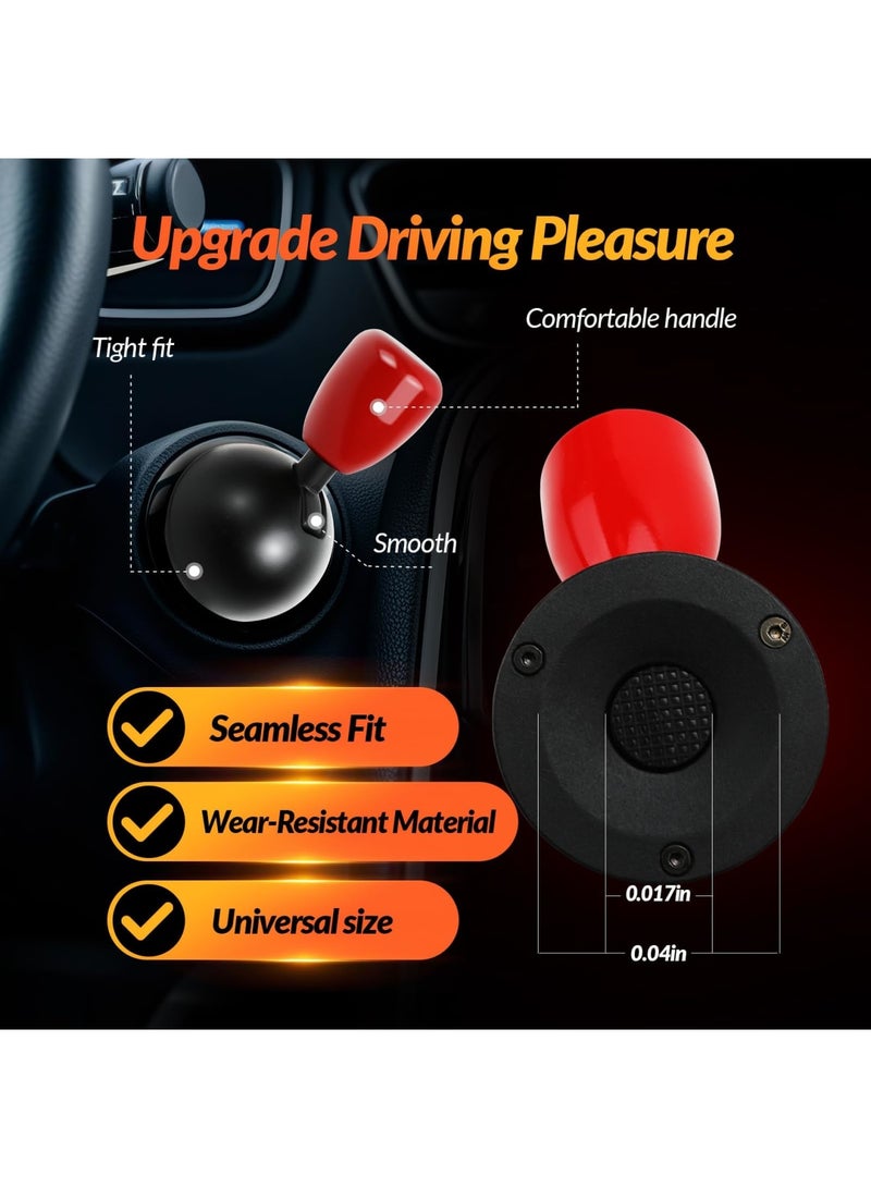 SYOSI Push Start Joystick, Metal Push to Start Accessories, Car Engine Start Stop Button Cover, Decorative Rocker Lever Design for Various Vehicle Models, Easy Installation (Red) - Image 4