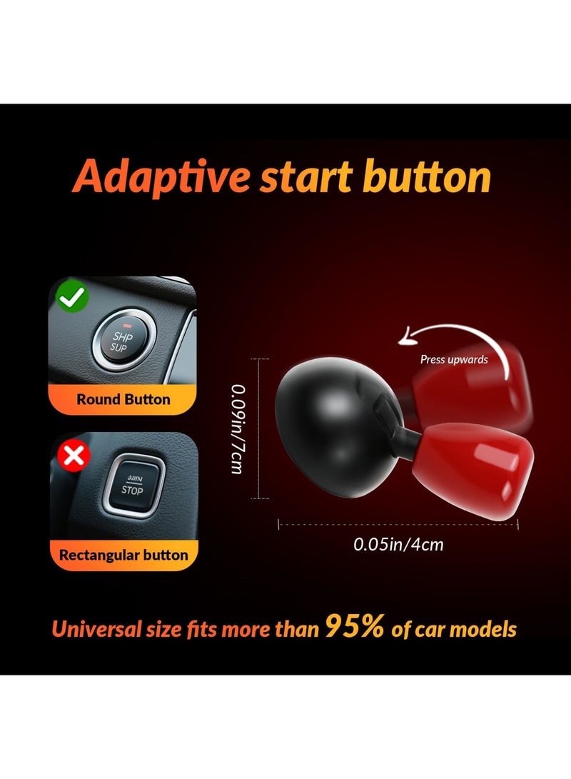 SYOSI Push Start Joystick, Metal Push to Start Accessories, Car Engine Start Stop Button Cover, Decorative Rocker Lever Design for Various Vehicle Models, Easy Installation (Red) - Image 3