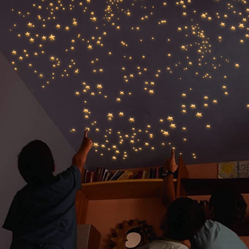 Meschett Glow in The Dark Stars Decals Decor 633 Pcs Luminous Dot Stars, 3D Starry Stars Glow in The Dark Stickers for Ceiling or Wall and Bedroom DÃ©cor - Image 5