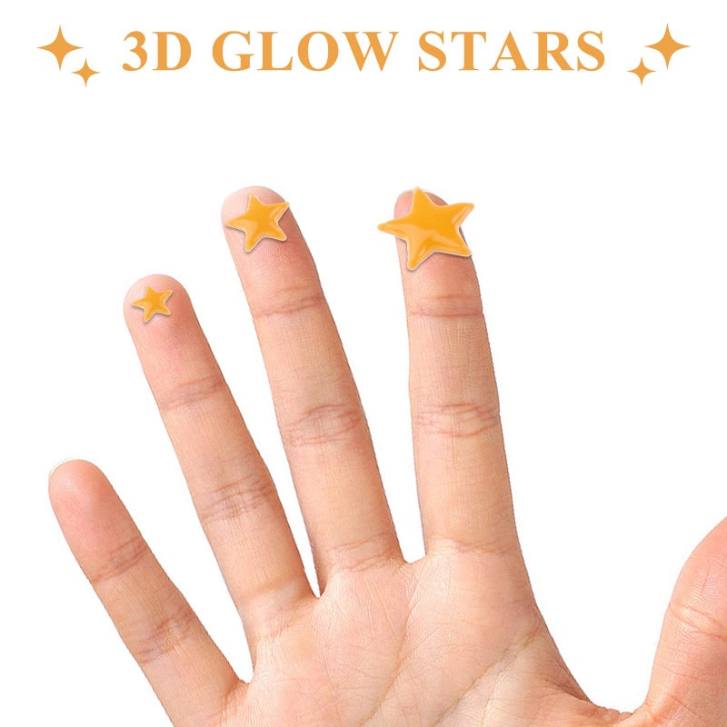 Meschett Glow in The Dark Stars Decals Decor 633 Pcs Luminous Dot Stars, 3D Starry Stars Glow in The Dark Stickers for Ceiling or Wall and Bedroom DÃ©cor - Image 4