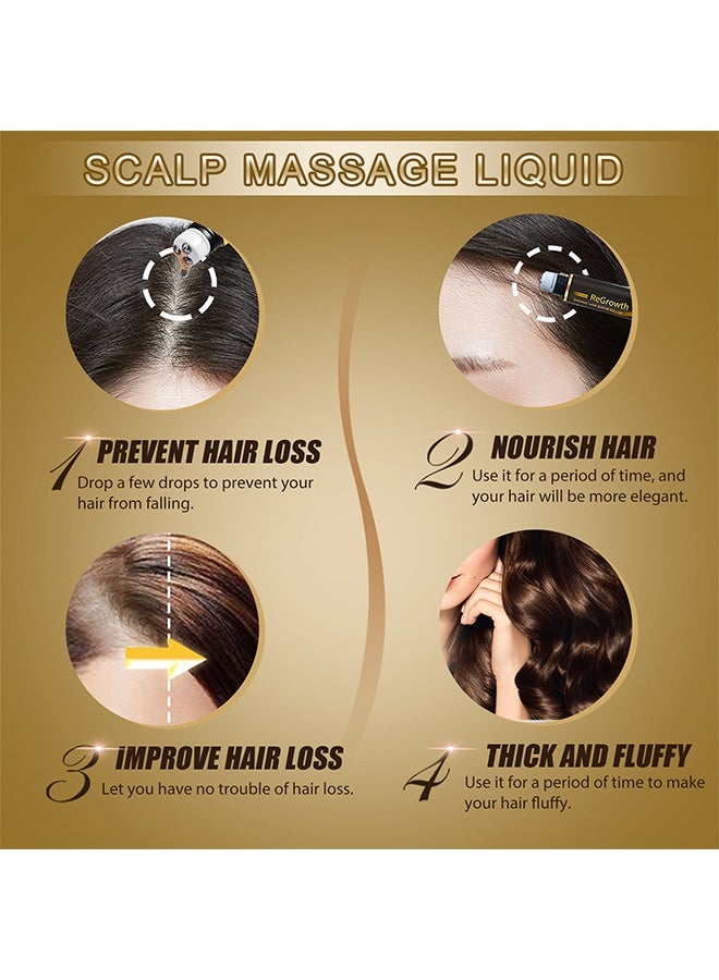 EELHOE Regrowth Organic Hair Serum Roller, Herbal Rolling Ball Massage Hair Reactive Serum, Hair Growth Serum for Natural Hair, for Stronger, Thicker Hair, for Receding Hairline & Pattern Baldness 20ml - Image 4