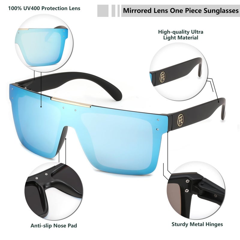 FEISEDY Men Sunglasses Polarized Oversized Square Flat Top Cycling Running Fishing Golf Hiking Sports B2990 - Image 5