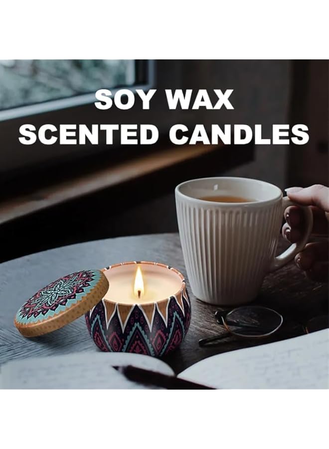 The Bros Scented Candles Gift Set for Women, Natural Soy Wax & Essential Oil, Aromatherapy Candles. Lavender, Rose, Gardenia and Vanilla. Birthday, Valentine's Day, Mother's Day Birthday Christmas Thanksgiving - Image 5