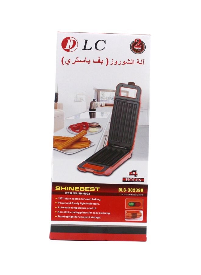 DLC 4 Hole Shinebest Waffle Maker 750 W DLC-38239A Orange - Image 3