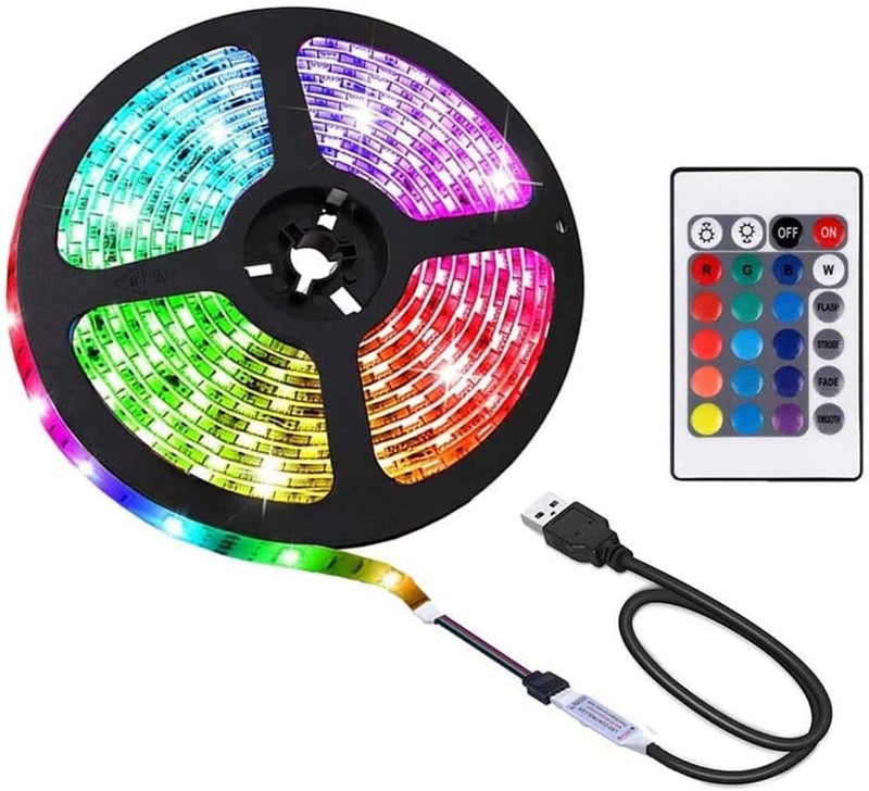 not available Gluckluz 2M LED Strip Light TV Bias Backlight Kit for HDTV Desktop PC Fish Tank Decorations, Waterproof RGB Monitor Lighting with Remote Control, USB Powered, multi color - Image 1