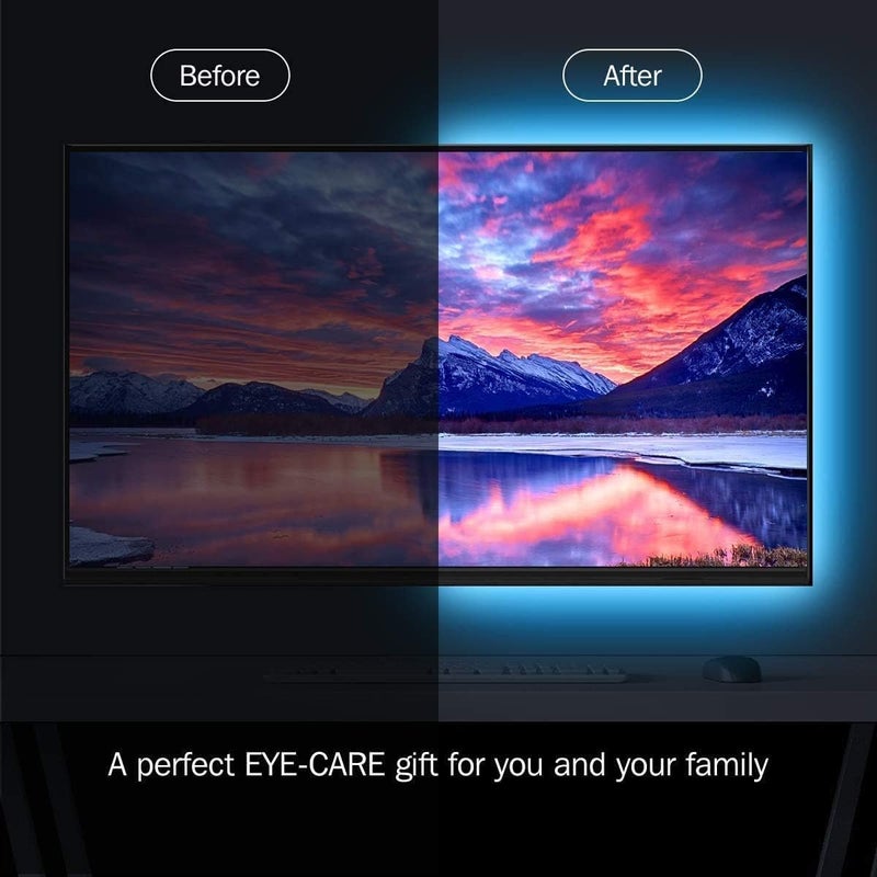 not available Gluckluz 2M LED Strip Light TV Bias Backlight Kit for HDTV Desktop PC Fish Tank Decorations, Waterproof RGB Monitor Lighting with Remote Control, USB Powered, multi color - Image 4