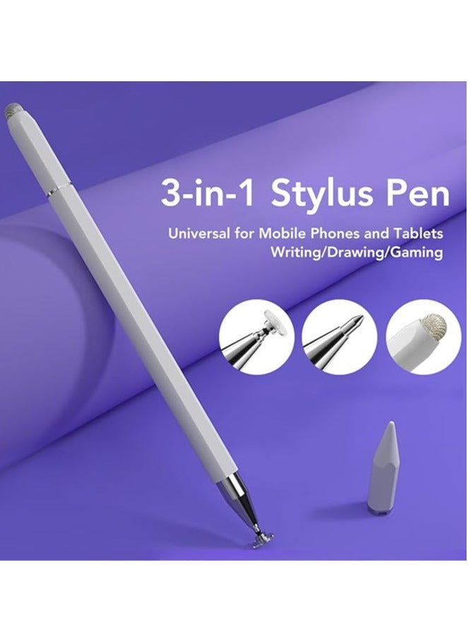 عام طرف قلم ستايلس عصري مثالي للأجهزة اللوحية الخفيفة، ومثالي لشاشات الهواتف المحمولة، يوفر قلم الستايلس 3 في 1 الفريد من نوعه أداءً غير مسبوق لتحقيق الإمكانيات الرقمية لهاتفك. - Image 2