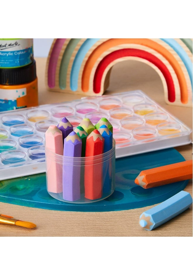 20 Pcs Eraser for Kids Pencil Shaped Erasers Rainbow Pencil Eraser Colored Erasers for School Classroom Office Prize Gifts(Random color） - Image 4
