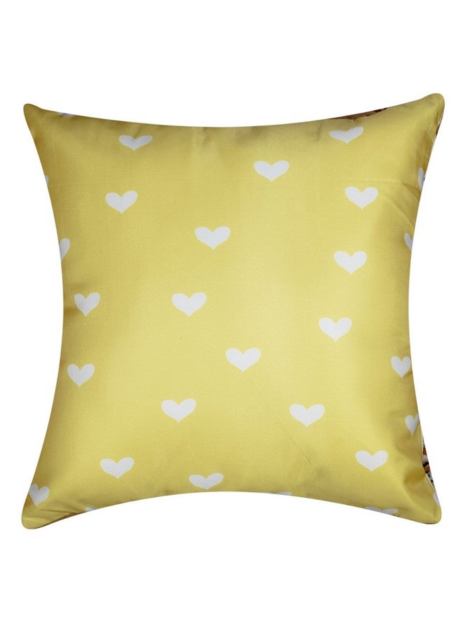 Vendola Multicolor Microfiber Satin 250TC Cushion Pillow Covers, Multicolor, Set of 5 (16X16 Inches, Marigold) - Image 3