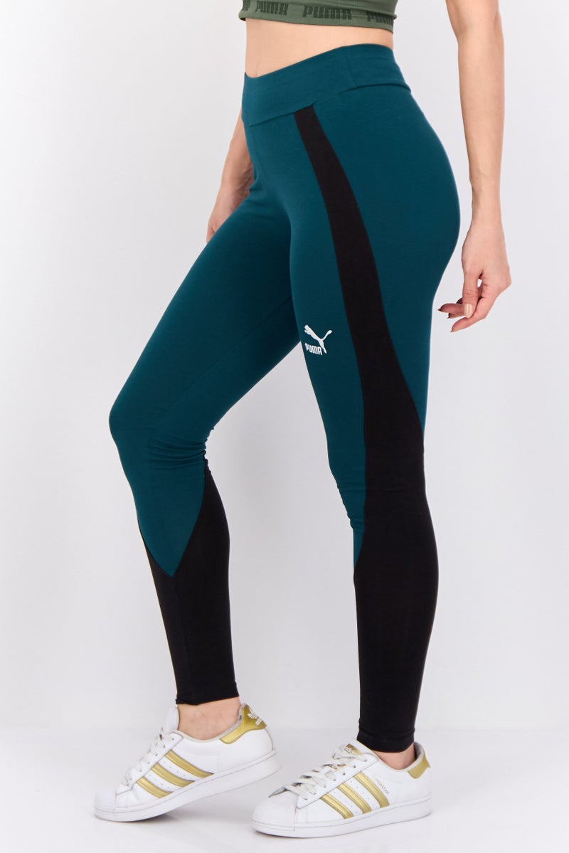 PUMA Women Sportswear Fit Training Legging, Green  - Image 2