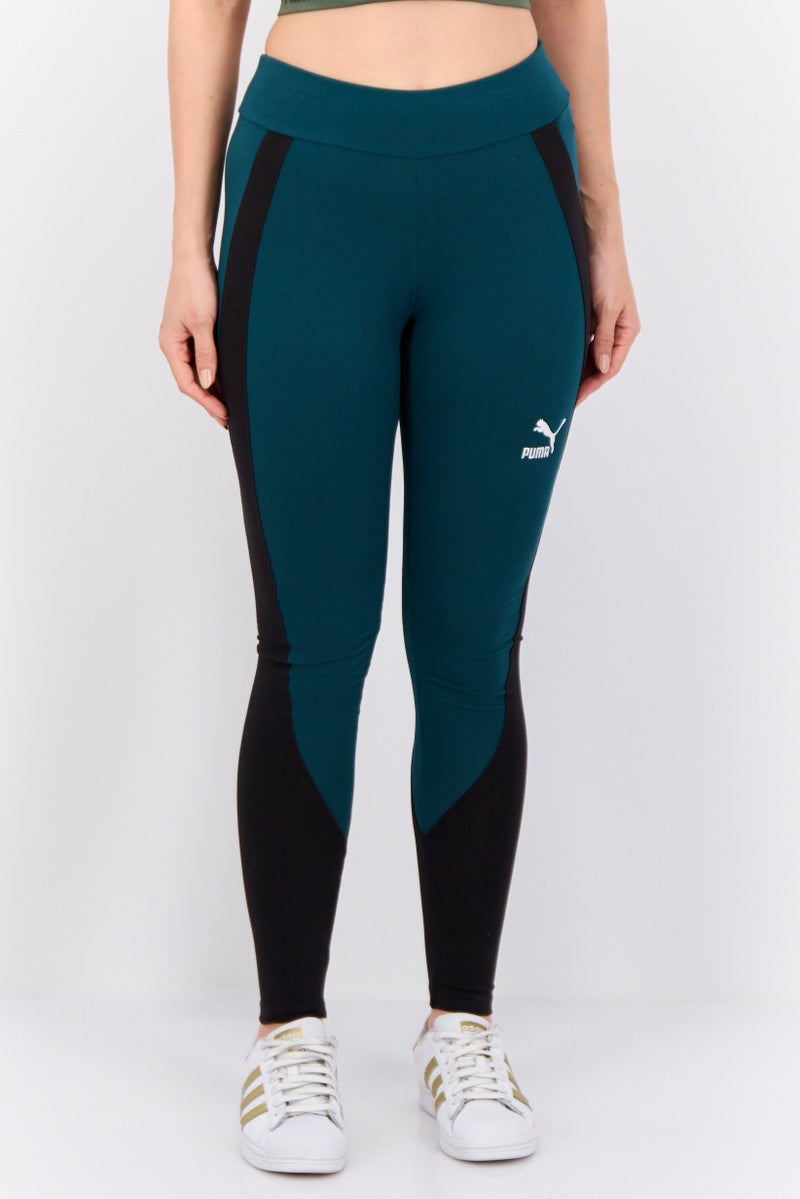 PUMA Women Sportswear Fit Training Legging, Green  - Image 1