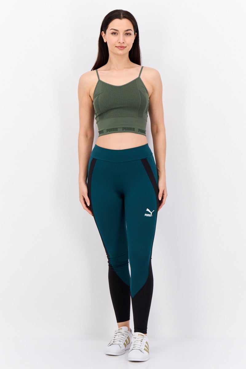 PUMA Women Sportswear Fit Training Legging, Green  - Image 4