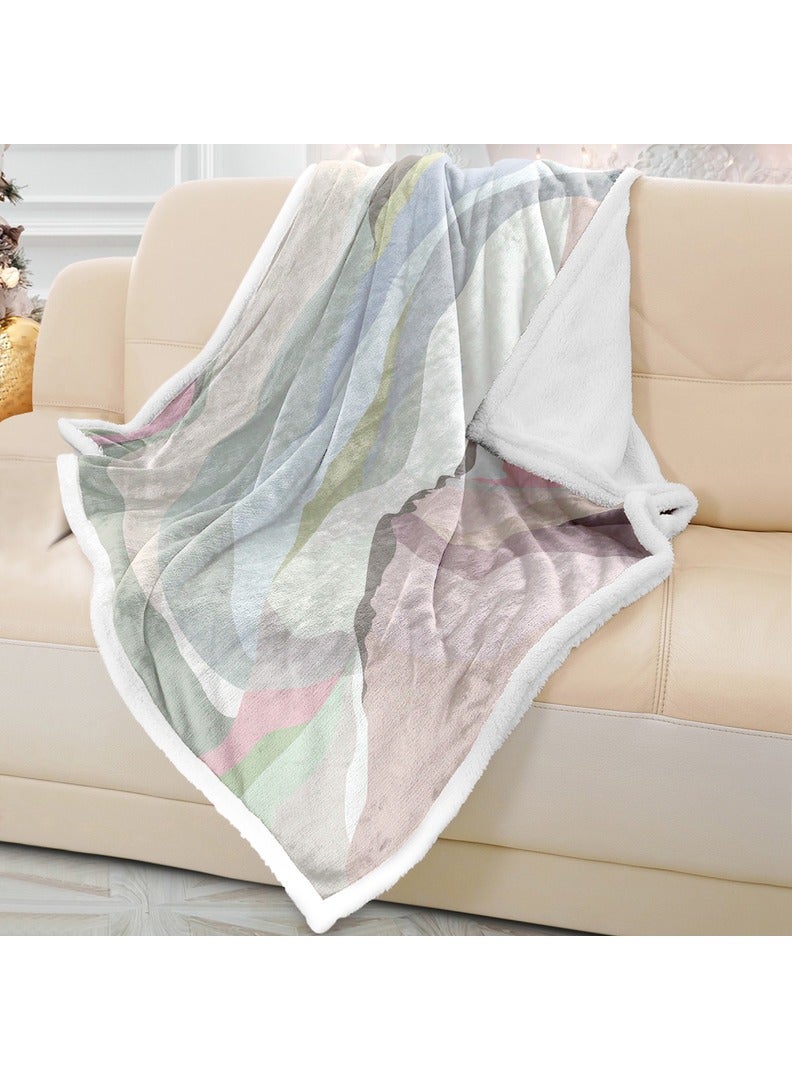 RIZARIES Soft Pink Mist Sofa Blanket Throw