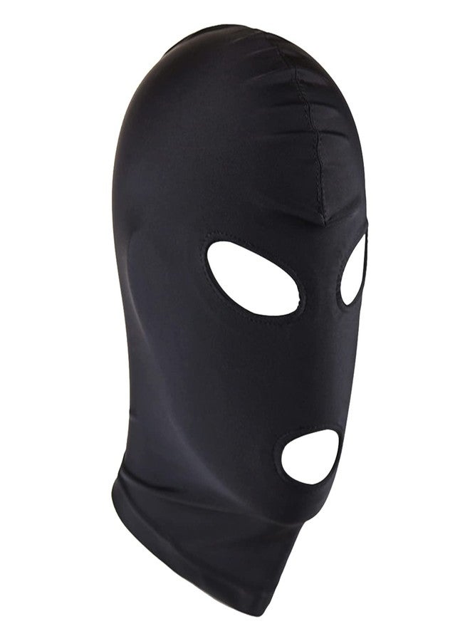 Dzrige Full Cover Zentai Hood Mask Elastic Black Breathable Open Eyes Open Mouth Mask Halloween Cosplay Costume Hood Unisex Headgear - Image 3