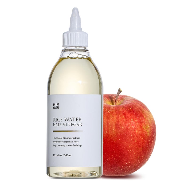mimosu Apple Cider Vinegar Hair Rinse with Rice Water 10fl.oz, Hair Growth Cleansing Conditioner, Gentle Scalp Cleanser for Build Up, Glycolic Acid Dandruff Treatment - Image 1