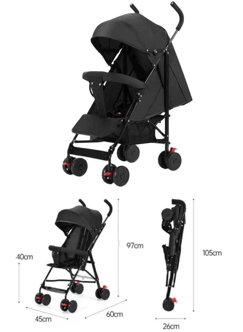 ماس عربة اطفال خفيفة الوزن مع مظلة واسعة قابلة للطي ومناسبة للسفر - Image 5