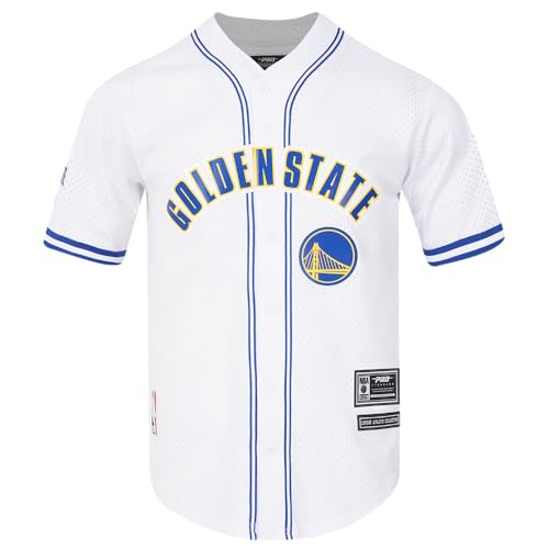 Pro Standard Mens NBA Golden State Warriors MESH Button Down MESH TOP Royal Blue XL - Image 1