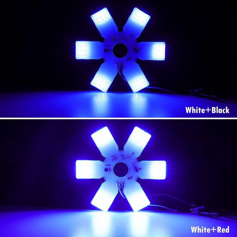 Partsam LED Air Cleaner Light 7.8" Ultra-Thin Hex Style with 54 Diodes for Trucks and RVs (Blue) - Image 3