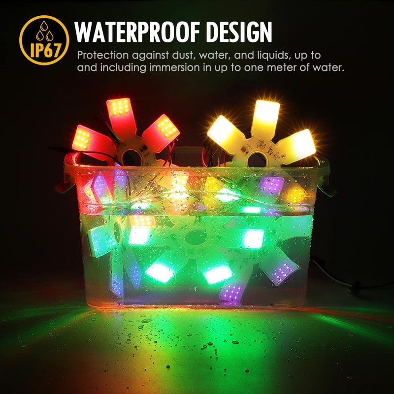 Partsam LED Air Cleaner Light 7.8" Ultra-Thin Hex Style with 54 Diodes for Trucks and RVs (Blue) - Image 2