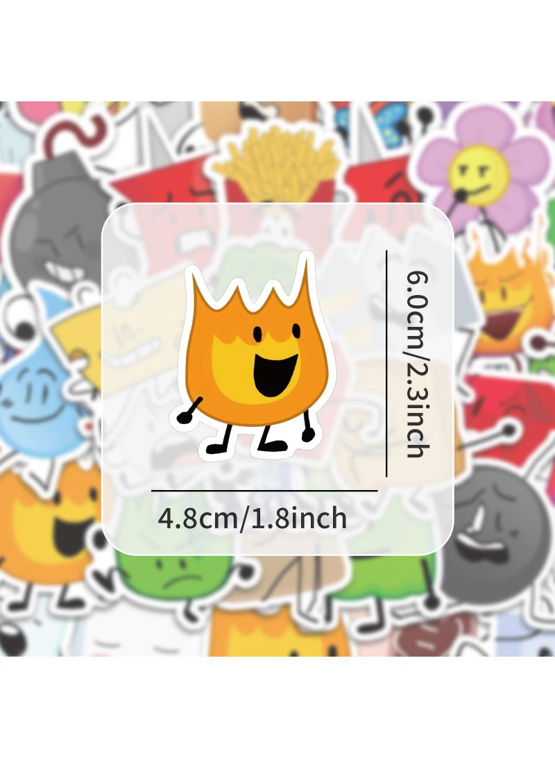 general 150 Pcs Random Anime Sticker Battle For Dream Island Stickers Pack Stickers Waterproof Vinyl Stickers Aesthetic Anime Stickers For Boys Girls Stickers For Skateboard Laptop Water Bottle - Image 2