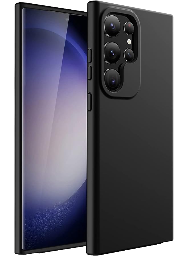 Jetech حافظة رفيعة لهاتف سامسونج جالكسي S23 ألترا 5G مقاس 6.8 بوصة، غطاء حماية رفيع من مادة TPU الناعمة مع لمسة نهائية غير لامعة، مقاوم للصدمات (أسود) - Image 1