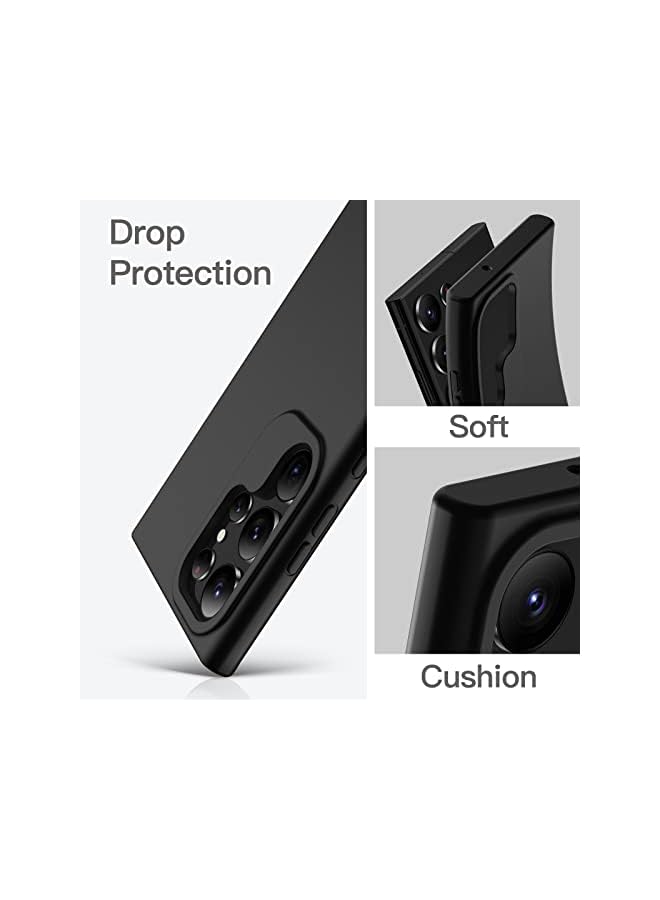 Jetech حافظة رفيعة لهاتف سامسونج جالكسي S23 ألترا 5G مقاس 6.8 بوصة، غطاء حماية رفيع من مادة TPU الناعمة مع لمسة نهائية غير لامعة، مقاوم للصدمات (أسود) - Image 5