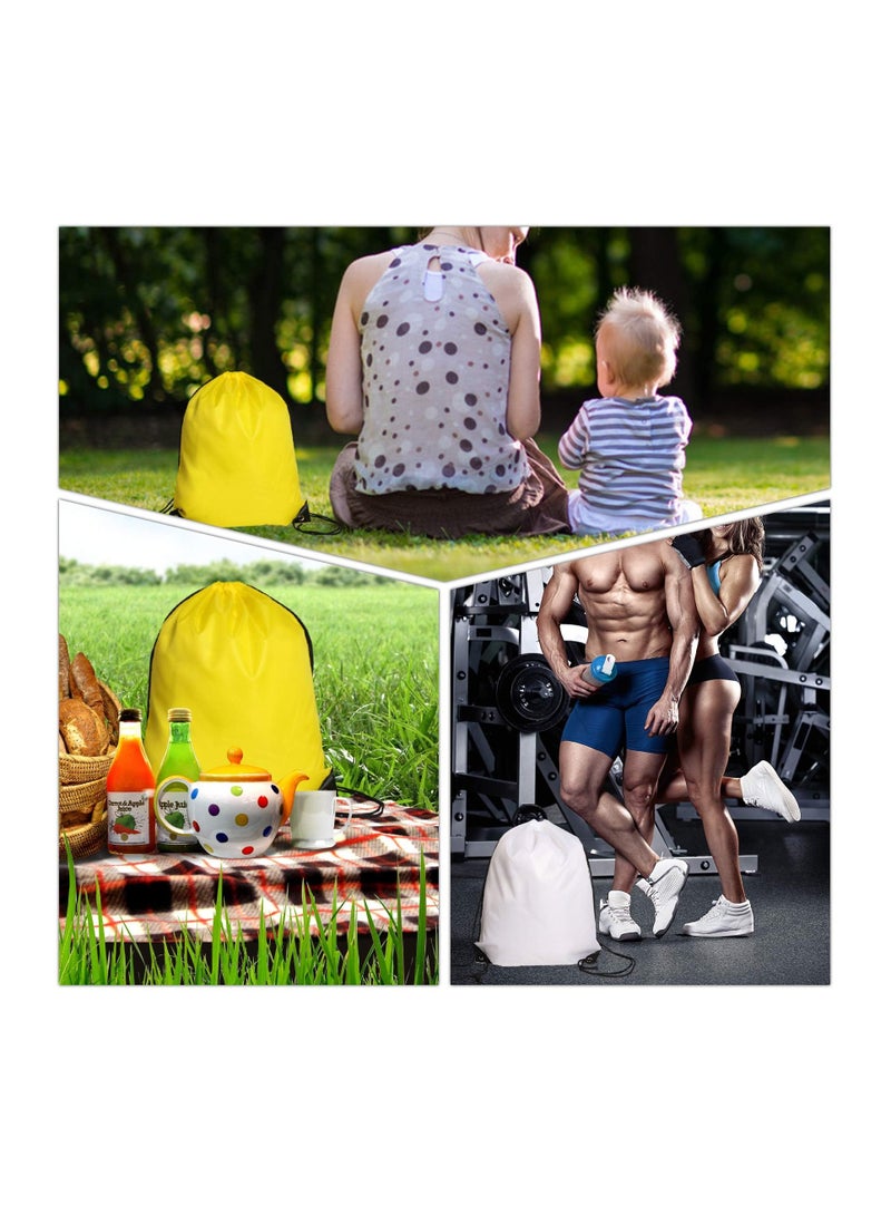 KASTWAVE Drawstring Bags, 10 Pack Waterproof Running Backpacks for Beach Party Outdoor Travel Sport Hiking Climbing Swimming, Durable Multiple Colors Gift Bags for School Children - Image 2
