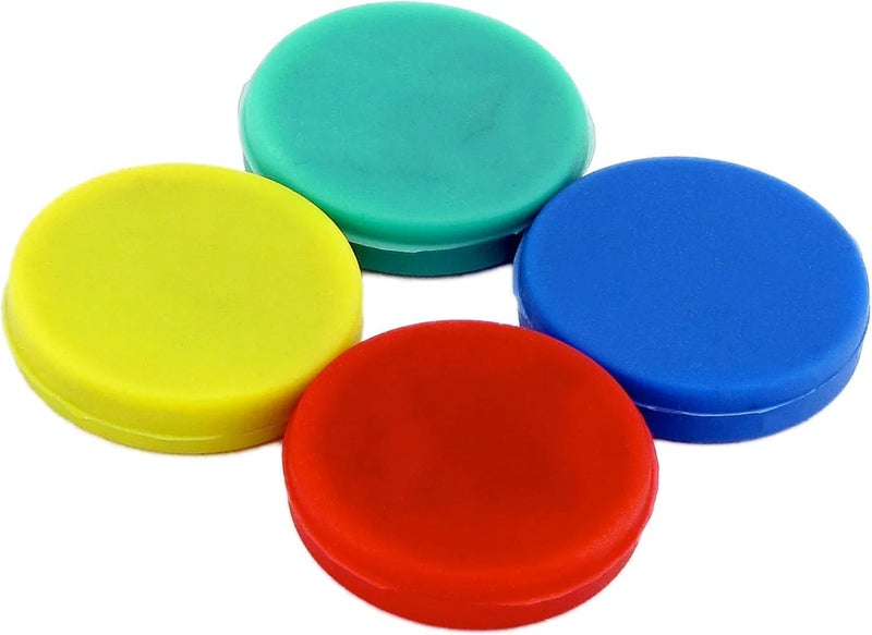 Homesmiths Strong Magnetic Rubber Discs 0.25inch, Flexible Round Magnets for Craft, DIY Projects, Fridge, White Board and Industrial use - Heavy Duty Adhesive Backing - Assorted Colors(1 PIECE PER PACK) - Image 1
