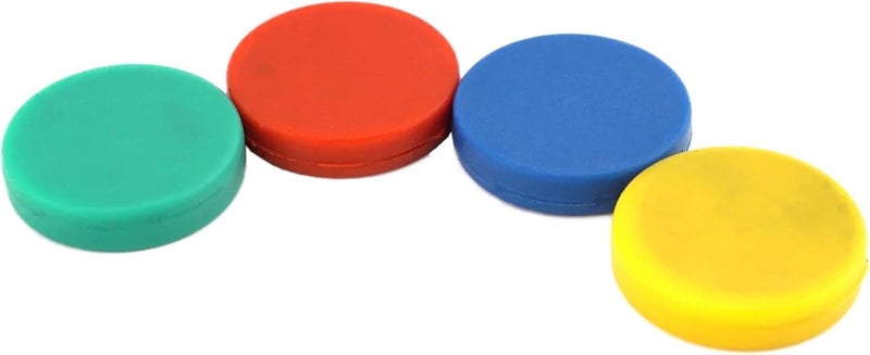 Homesmiths Strong Magnetic Rubber Discs 0.25inch, Flexible Round Magnets for Craft, DIY Projects, Fridge, White Board and Industrial use - Heavy Duty Adhesive Backing - Assorted Colors(1 PIECE PER PACK) - Image 2