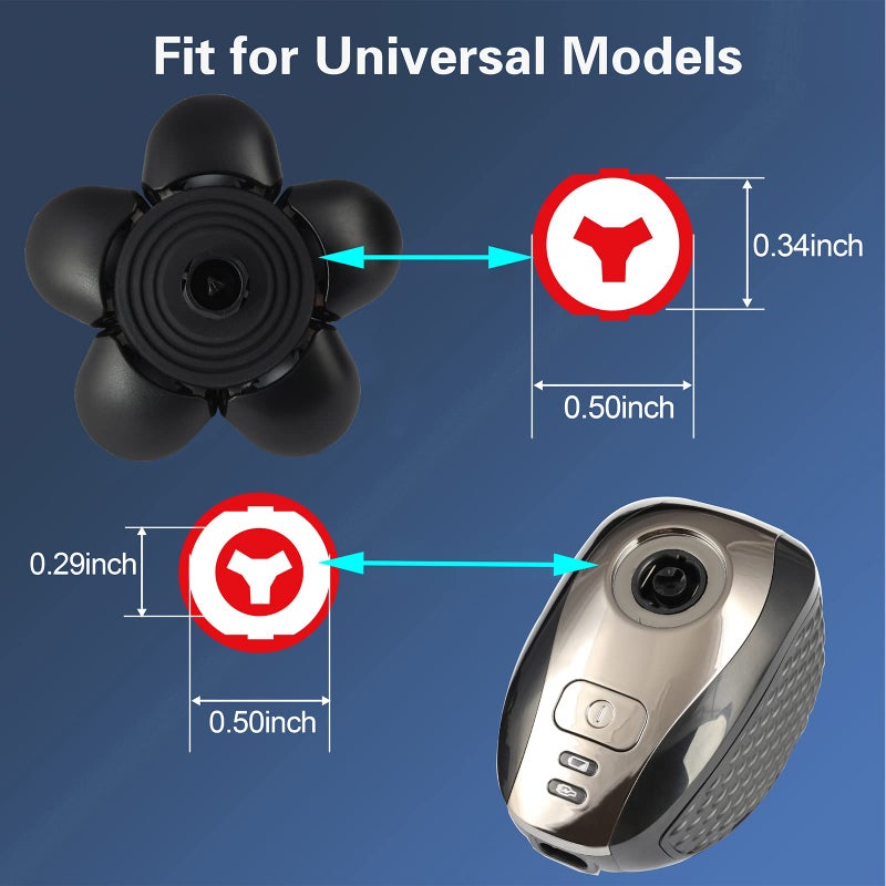 Auruveby 6 Blades Electric Shaver Replacement Heads Upgrade Razor Shaver Replaceable Floating Blades Wet and Dry for Bald and Face (Gold) - Image 2