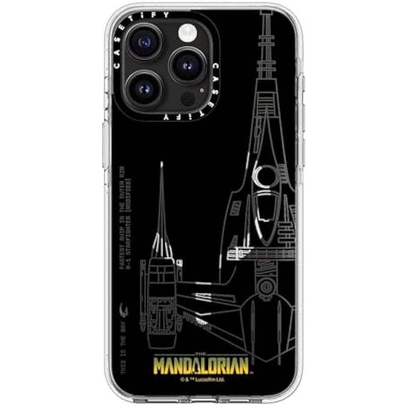 Casetify Clear iPhone 15 Pro Max Case 【Mandalorian Co-Lab/Not Yellowing / 6.6ft Drop Protection/Compatible with Magsafe】 - N-1 Starfighter - Clear - Image 4